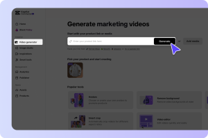 Access the Video Generator on the home page